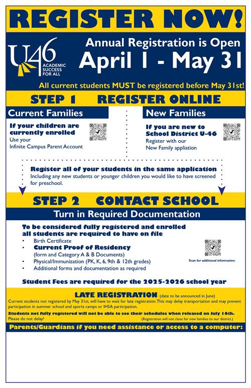Spring Registration Poster