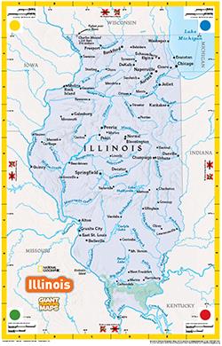 Giant Map of Illinois 